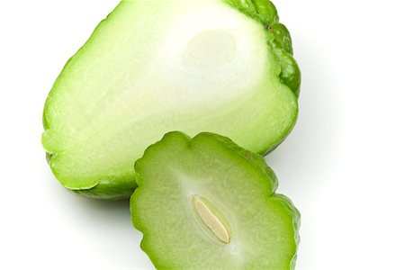 sechium edule - Chayote squash, also known as choko, against a white background. Stock Photo - Budget Royalty-Free & Subscription, Code: 400-06564924