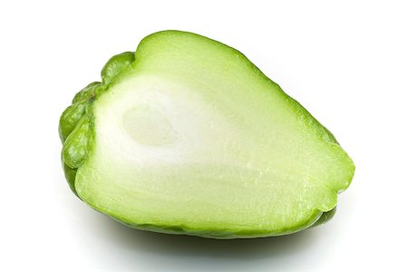 sechium edule - Chayote squash, also known as choko, against a white background. Stock Photo - Budget Royalty-Free & Subscription, Code: 400-06564922