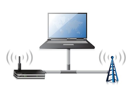 router electronic technology communication illustration design graphic Foto de stock - Super Valor sin royalties y Suscripción, Código: 400-06565550