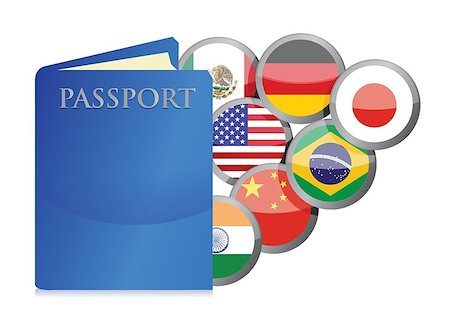 concept of the passport and countries of the world illustration design Stock Photo - Budget Royalty-Free & Subscription, Code: 400-06565568