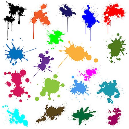simsearch:400-04451643,k - Illustration set of different colors of ink. Stock Photo - Budget Royalty-Free & Subscription, Code: 400-06566166