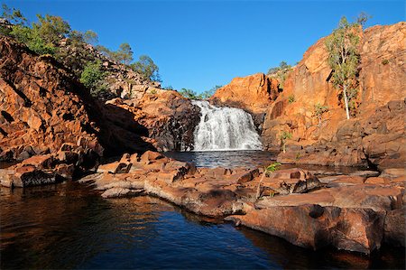 simsearch:400-05900108,k - Small waterfall and pool with clear water, Kakadu National Park, Northern Territory, Australia Stock Photo - Budget Royalty-Free & Subscription, Code: 400-06566385