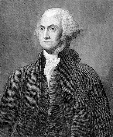 George Washington (1731-1799) on engraving from 1859. First President of the U.S.A. during 1789-1797  and commander of the Continental Army in the American Revolutionary War during 1775-1783. Considered as Father of his country. Engraved by unknown artist and published in Meyers Konversations-Lexikon, Germany,1859. Stock Photo - Budget Royalty-Free & Subscription, Code: 400-06568930