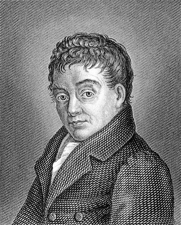 simsearch:400-05228888,k - Christian Ludwig Neuffer (1769-1839) on engraving from 1859. German poet and theologian. Engraved by unknown artist and published in Meyers Konversations-Lexikon, Germany,1859. Stock Photo - Budget Royalty-Free & Subscription, Code: 400-06561109