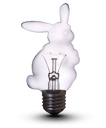 bunny light bulb Photographie de stock - Aubaine LD & Abonnement, Code: 400-06561967
