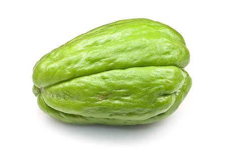 sechium edule - Chayote squash, also known as choko, against a white background. Stock Photo - Budget Royalty-Free & Subscription, Code: 400-06562474