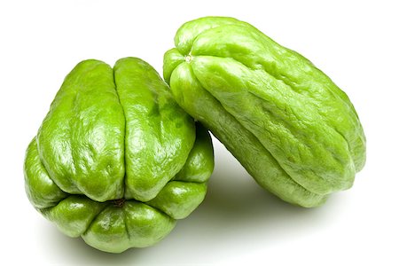 sechium edule - Chayote squash, also known as choko, against a white background. Stock Photo - Budget Royalty-Free & Subscription, Code: 400-06562471