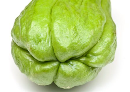 sechium edule - Chayote squash, also known as choko, against a white background. Stock Photo - Budget Royalty-Free & Subscription, Code: 400-06562473