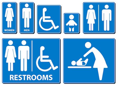 Vector illustration toilette sign Stock Photo - Budget Royalty-Free & Subscription, Code: 400-06627956