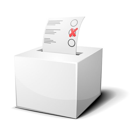 poll - detailed illustration of a ballot box isolated on white Stock Photo - Budget Royalty-Free & Subscription, Code: 400-06629782