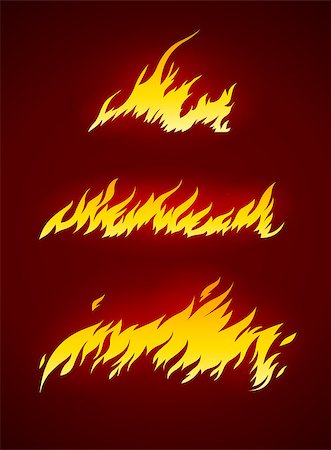 burning flame of fire vector silhouette vector illustration EPS10. Transparent objects used for shadows and lights drawing. Stock Photo - Budget Royalty-Free & Subscription, Code: 400-06630256