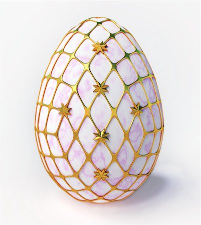 Easter - marble egg in gold incrustation Stock Photo - Budget Royalty-Free & Subscription, Code: 400-06630321