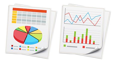 simsearch:400-04370567,k - Vector illustration of business concept with finance graphs Stock Photo - Budget Royalty-Free & Subscription, Code: 400-06631431