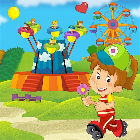 The happy and colorful illustration for the children Stock Photo - Budget Royalty-Free & Subscription, Code: 400-06631801