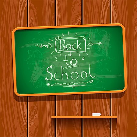 simsearch:400-07042264,k - Back to school, chalkwriting on blackboard, vector Eps10 image. Stock Photo - Budget Royalty-Free & Subscription, Code: 400-06633632