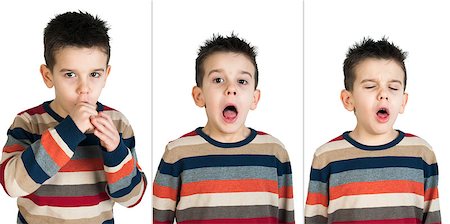 picture of cough and cold person - Children who cough. White isolated studio shots. Stock Photo - Budget Royalty-Free & Subscription, Code: 400-06644546