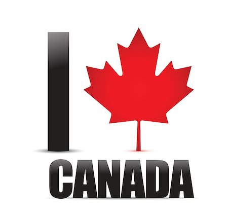 I love Canada on the maple pattern, illustration design Stock Photo - Budget Royalty-Free & Subscription, Code: 400-06645006