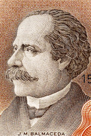 Jose Manuel Balmaceda (1840-1891) on 10 Escudos 1967 Banknote from Chile. 11th President of Chile during 1886-1891. Foto de stock - Super Valor sin royalties y Suscripción, Código: 400-06645341