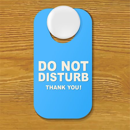Do Not Disturb Blue Sign With Gradient Mesh, Vector Illustration Stock Photo - Budget Royalty-Free & Subscription, Code: 400-06686135