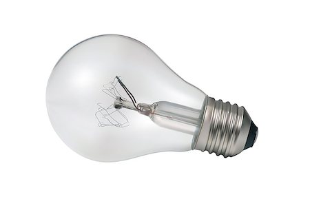 Illustration of Classic vintage light bulb turned off isolated on white Stock Photo - Budget Royalty-Free & Subscription, Code: 400-06687742