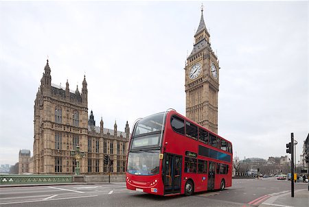 road bridge uk - Big Ben with red double-decker in London, UK. Cityscape  shot with tilt-shift lens maintaining verticals Stock Photo - Budget Royalty-Free & Subscription, Code: 400-06696105