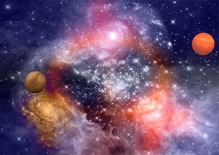 simsearch:400-07771092,k - far-out planets in a space against stars Stock Photo - Budget Royalty-Free & Subscription, Code: 400-06697544