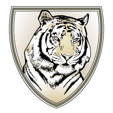simsearch:400-06131670,k - Tiger crest Stock Photo - Budget Royalty-Free & Subscription, Code: 400-06691894