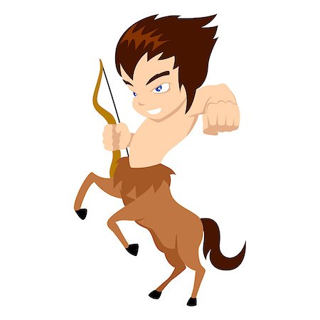 sagittarius - Vector illustration of Sagittarius in cartoon style Stock Photo - Budget Royalty-Free & Subscription, Code: 400-06692152