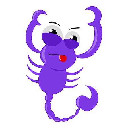 scorpion& - Vector illustration of Scorpio in cartoon style Stock Photo - Budget Royalty-Free & Subscription, Code: 400-06692153