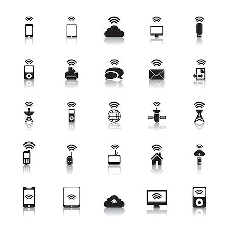Wireless Icons Hotspot vector, Zip includes 300 dpi JPG, Illustrator CS, EPS10, Vector file contain transparency, but it's EPS10 compatible Stock Photo - Budget Royalty-Free & Subscription, Code: 400-06736289