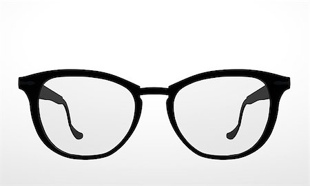 round objects - classic black glasses isolated on white background Photographie de stock - Aubaine LD & Abonnement, Code: 400-06737521