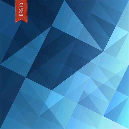 Abstract triangles blue background. Vector, EPS10 Stock Photo - Budget Royalty-Free & Subscription, Code: 400-06738188