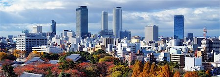 Skyline of downtown Nagoya, Japan in the autumn. Stock Photo - Budget Royalty-Free & Subscription, Code: 400-06739438