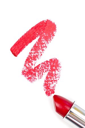 red lipstick marks - Red trace of lipstick against a white background Stock Photo - Budget Royalty-Free & Subscription, Code: 400-06733731