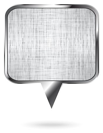 simsearch:400-07215674,k - Brushed metallic speech icon. Message board. Vector illustration Stock Photo - Budget Royalty-Free & Subscription, Code: 400-06744967