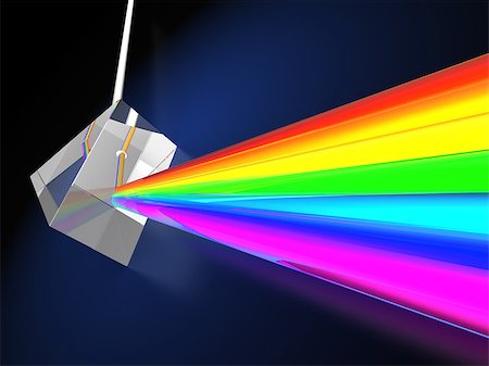 prism and light - abstract 3d illustraton of blue background with prism dividing light ray Stock Photo - Budget Royalty-Free & Subscription, Code: 400-06745270