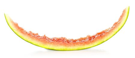 simsearch:400-04386768,k - eaten slice of watermelon isolated on white Stock Photo - Budget Royalty-Free & Subscription, Code: 400-06747225