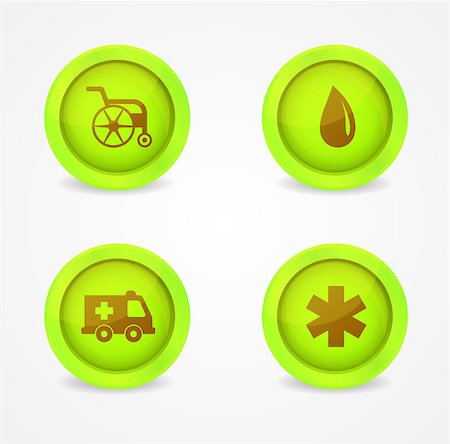 Vector set of medical icons on white background Stock Photo - Budget Royalty-Free & Subscription, Code: 400-06747619