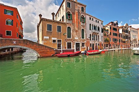 simsearch:400-06530910,k - The Narrow Canal- the Street in Venice Stock Photo - Budget Royalty-Free & Subscription, Code: 400-06747913