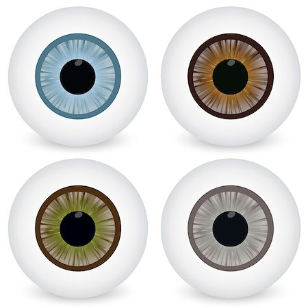 Eye ball set. Also available as a Vector in Adobe illustrator EPS format, compressed in a zip file. The vector version be scaled to any size without loss of quality. Stock Photo - Budget Royalty-Free & Subscription, Code: 400-06748052