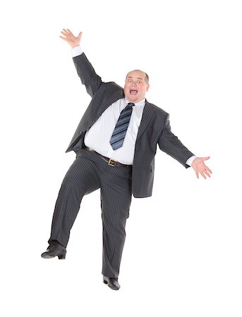 formal man model - Very overweight cheerful businessman, on white background Stock Photo - Budget Royalty-Free & Subscription, Code: 400-06748584