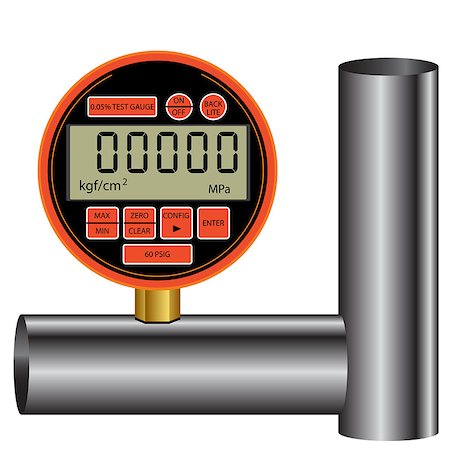 simsearch:600-06702130,k - gas manometer isolated on white background Stock Photo - Budget Royalty-Free & Subscription, Code: 400-06748721