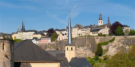 The city of Luxembourg an early spring morning; GPS information is in the file Stock Photo - Budget Royalty-Free & Subscription, Code: 400-06740832