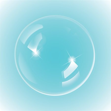 White bubble on blue background Stock Photo - Budget Royalty-Free & Subscription, Code: 400-06741480