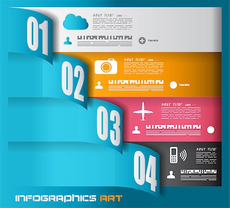 Infographic design template with paper tags. Idea to display information, ranking and statistics with orginal and modern style. Photographie de stock - Aubaine LD & Abonnement, Code: 400-06742939