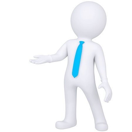 simsearch:400-05686284,k - 3d white man standing. Isolated render on a white background Stock Photo - Budget Royalty-Free & Subscription, Code: 400-06743306