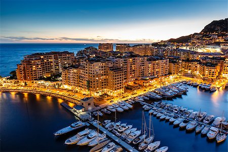 Aerial View on Fontvieille and Monaco Harbor with Luxury Yachts, French Riviera Stock Photo - Budget Royalty-Free & Subscription, Code: 400-06750577