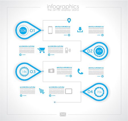 Infographic timeline design template with paper tags. Idea to display information, ranking and statistics with orginal and modern style. Photographie de stock - Aubaine LD & Abonnement, Code: 400-06766734