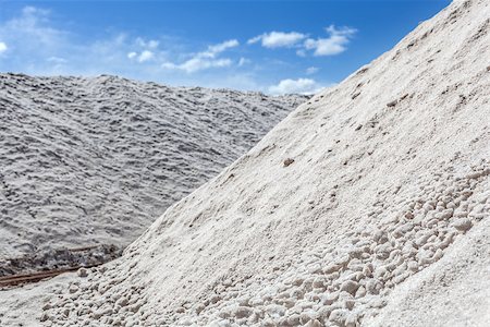 Big pile of freshly mined salt, set against a blue sky Stock Photo - Budget Royalty-Free & Subscription, Code: 400-06766965