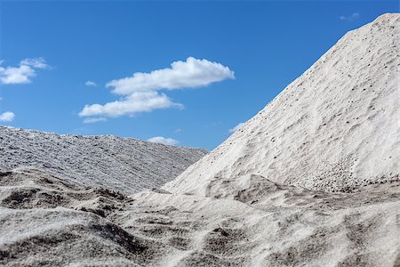 Big pile of freshly mined salt, set against a blue sky Stock Photo - Budget Royalty-Free & Subscription, Code: 400-06766963